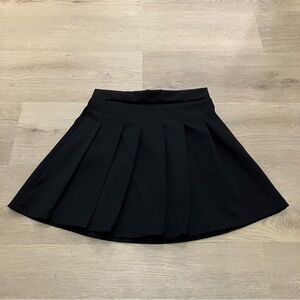 Teen Girl Pleated Skirt Black Daily Wear